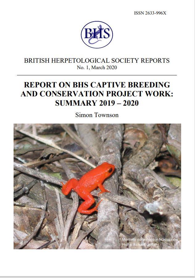 Report on BHS Captive breeding and conservation project work: summary 2019 - 2020